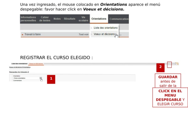 SAISIE DES ORIENTATIONS SUR PRONOTE : NIVEAU 6e-3e