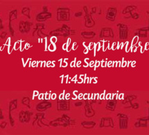 ACTO PARA EL 18 - VIERNES 15 DE SEPTIEMBRE