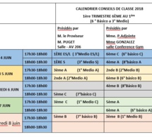 Consejos de clases Secundaria - 1er trimestre 2018