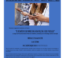 INVITACIÓN CHARLA MIÉRCOLES 22.08 - Padres y Apoderados de 6º, 7º, 8º y I Medio.