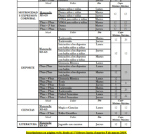 Talleres extra-programáticos 1er trimestre 2019 - INFORMACIÓN IMPORTANTE 20.02.2019