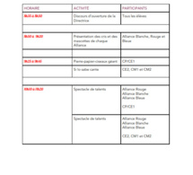 Programme des Alliances de Primaire