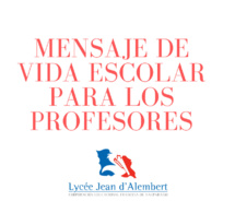 Mensaje de vida escolar para profesores y profesoras