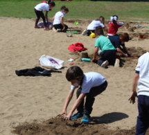 Sculptures de sable en CP