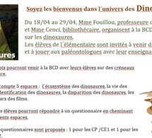 Dinosaures à la BCD! Du 18 au 22 Avril
