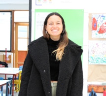 Laura Moreno, ancienne élève et actuelle enseignante de la Maternelle, à la Coupe du Monde Roundnet !