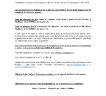 Talleres 1er Semestre 2023 Maternelle