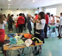 Laboratoire créatif de réutilisation des textiles réalisé par Huila creativité collaborative