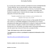 Invitation "Portes Ouvertes"