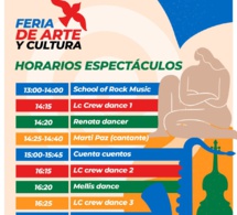 Feria de la cultura y las artes: Horario espectáculos y talleres (+ talleres en 2do video)
