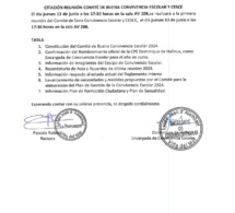 Comité de buena convivencia escolar y CESCE