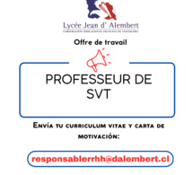 LJDA recrute Professeure SVT