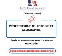 LJDA recrute Professeur(e) d'Histoire et Géographie