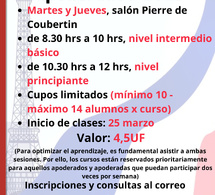 Cursos de Francés 2025, con Mme. Gloria Guzmán