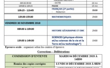 DNB 2018: Calendrier des épreuves