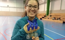 Florencia Reyes, 1er lugar y 2ndo lugar en Torneo de Bádminton