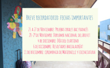 Informaciones calendario de fin de año escolar 