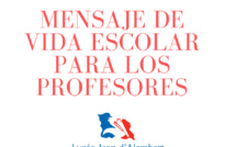 Mensaje de vida escolar para profesores y profesoras