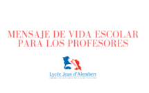 Mensaje de vida escolar para profesores y profesoras