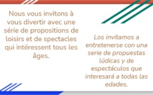 Actividades recreativas y culturales para ayudar a superar el confinamiento en casa / Activités récréatives et culturelles pour aider à surmonter le confinement à domicile.