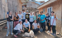 Action de solidarité CAA à Reñaca Alto avec la Fondation Techo