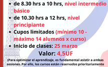 Cursos de Francés 2025, con Mme. Gloria Guzmán