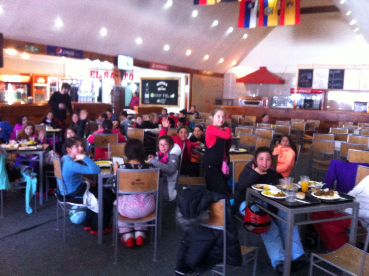 Déjeuner au centre de ski ! 
